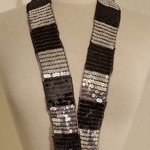 **SALE** Silver & Black Scarf